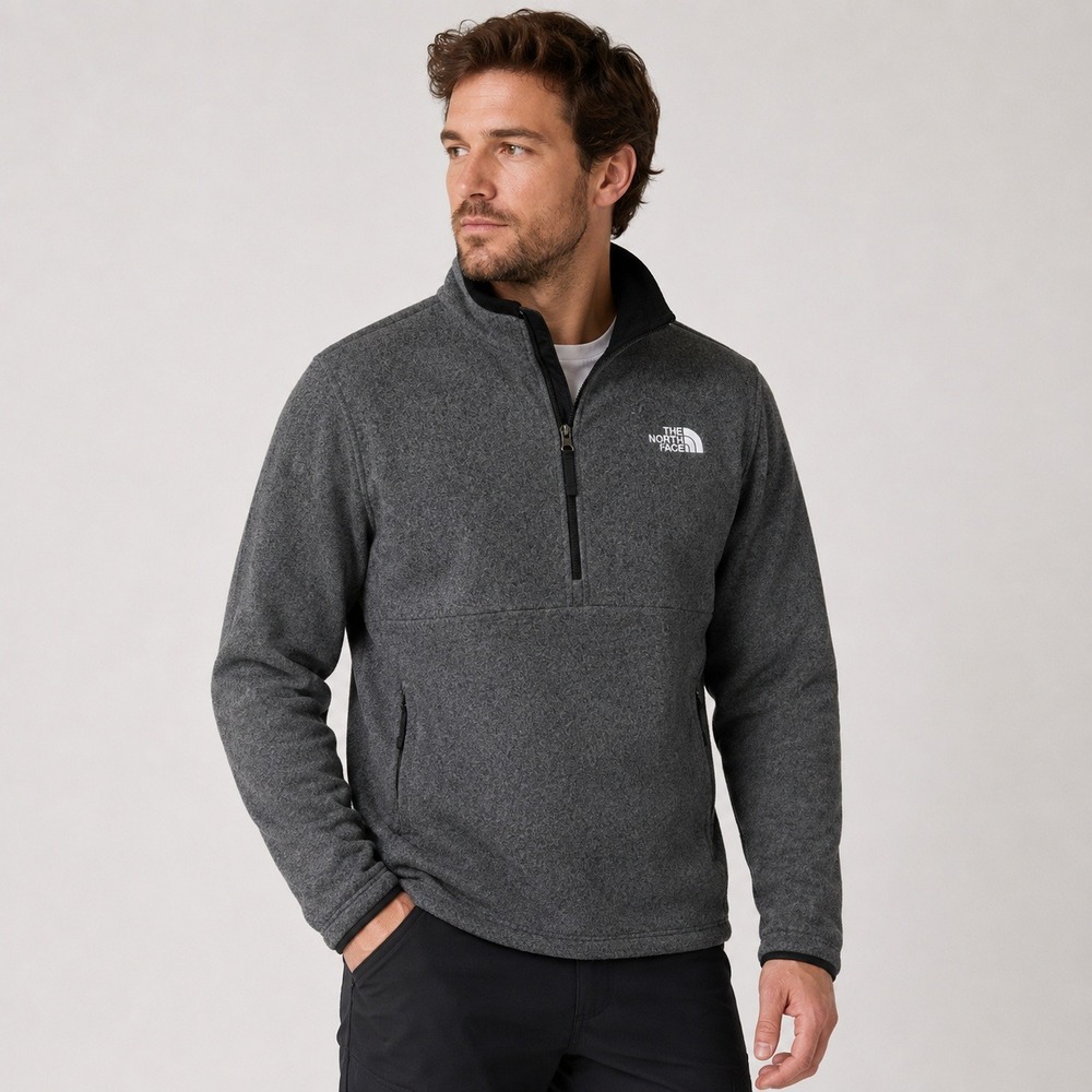 The North Face Campbell Pullover in Black Heather NWT